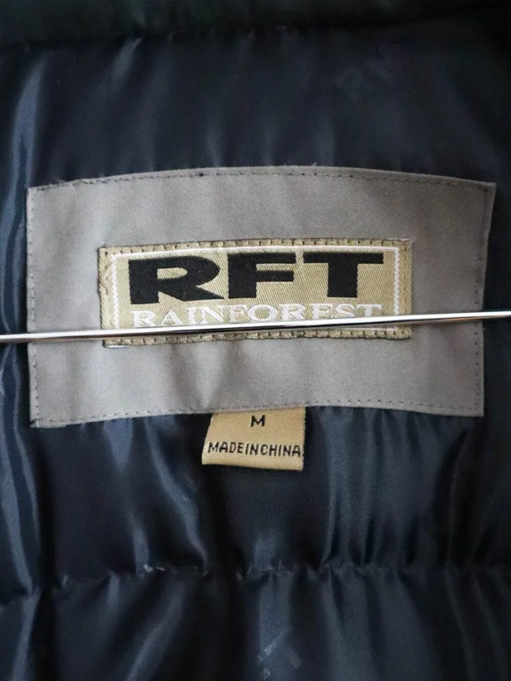 Rainforest RFT Heavy Down Puffer Jacket Coat Mid-Length Sz M Removable Hood